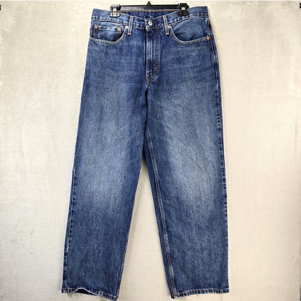 Levis 578 Jeans Mens 34x34 (Fits 34x32) Blue Baggy Medium Wash Wide Leg Fade